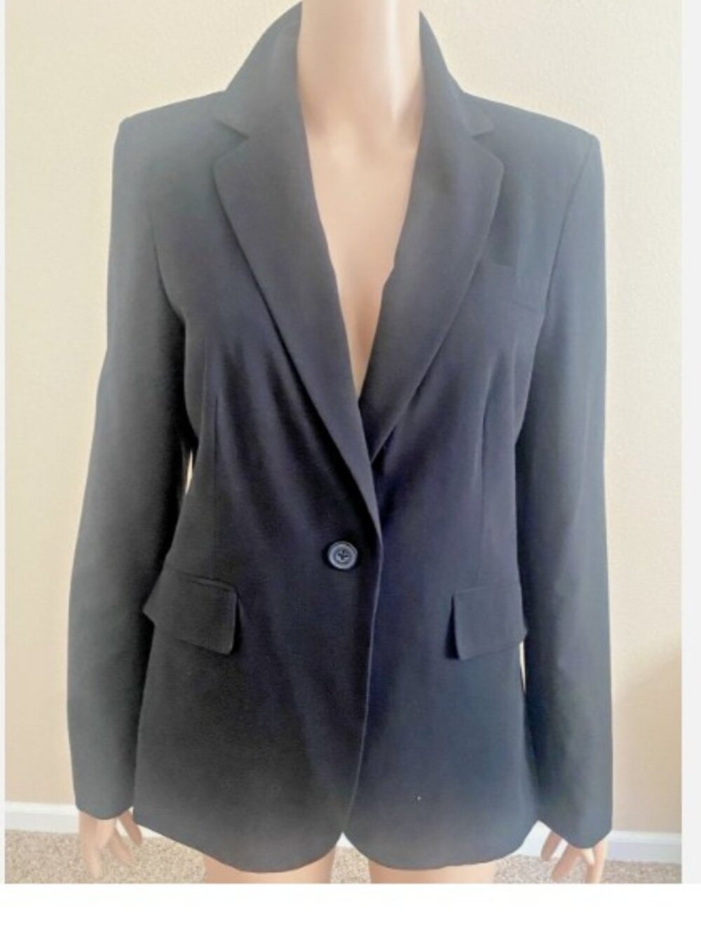 NWOT WORTHINGTON Black One Button Blazer Jacket Size 10
